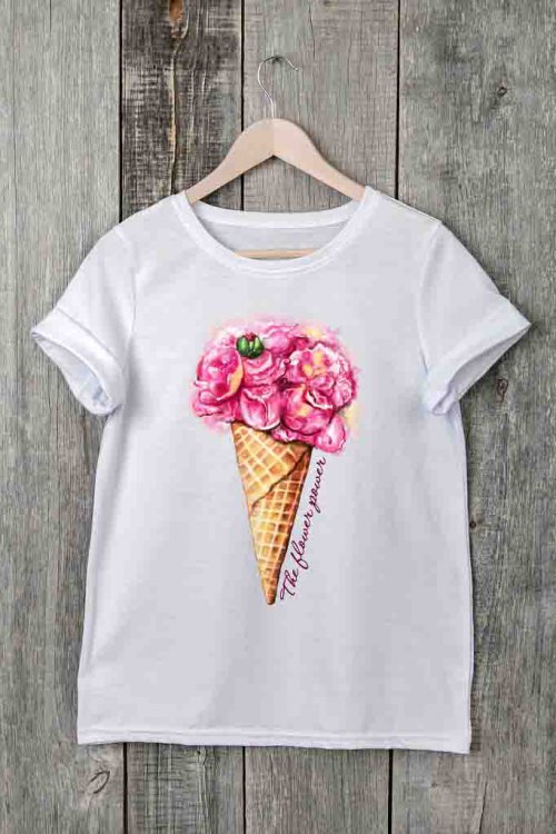футболка с мороженым