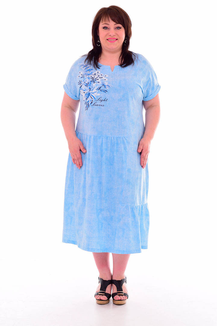 light blue loose dress